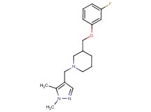 1-[(1,5-dimethyl-1H-pyrazol-4-yl)methyl]-3-[(3-fluorophenoxy)methyl]piperidine
