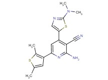 2-amino-4-[2-(dimethylamino)-1,3-thiazol-5-yl]-6-(2,5-dimethyl-3-thienyl)nicotinonitrile