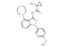 N-[1-(4-methoxyphenyl)-4-morpholin-4-yl-1H-indazol-3-yl]-1-methylcyclopropanecarboxamide