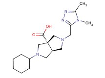 (3aS*,6aS*)-2-cyclohexyl-5-[(4,5-dimethyl-4H-1,2,4-triazol-3-yl)methyl]hexahydropyrrolo[3,4-c]pyrrole-3a(1H)-carboxylic acid