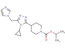isopropyl 4-[4-cyclopropyl-5-(1H-imidazol-1-ylmethyl)-4H-1,2,4-triazol-3-yl]piperidine-1-carboxylate