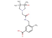 3-[({[(3R)-3-hydroxy-3,4,4-trimethyl-1-pyrrolidinyl]acetyl}amino)methyl]-4-methylbenzoic acid