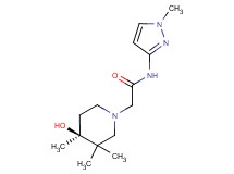 2-[(4S*)-4-hydroxy-3,3,4-trimethylpiperidin-1-yl]-N-(1-methyl-1H-pyrazol-3-yl)acetamide