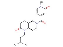 (4aS*,8aR*)-1-(3-methylbutyl)-6-[(1-methyl-2-oxo-1,2-dihydro-4-pyridinyl)carbonyl]octahydro-1,6-naphthyridin-2(1H)-one