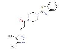 2-{4-[3-(4,5-dimethyl-1H-pyrazol-3-yl)propanoyl]-1-piperazinyl}-1,3-benzothiazole