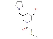 [(3R*,5R*)-1-[(methylthio)acetyl]-5-(1-pyrrolidinylmethyl)-3-piperidinyl]methanol