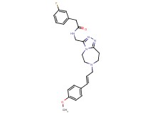 2-(3-fluorophenyl)-N-({7-[(2E)-3-(4-methoxyphenyl)-2-propen-1-yl]-6,7,8,9-tetrahydro-5H-[1,2,4]triazolo[4,3-d][1,4]diazepin-3-yl}methyl)acetamide