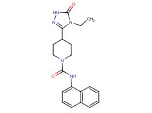 4-(4-ethyl-5-oxo-4,5-dihydro-1H-1,2,4-triazol-3-yl)-N-1-naphthylpiperidine-1-carboxamide