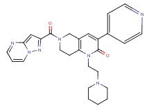 1-[2-(1-piperidinyl)ethyl]-6-(pyrazolo[1,5-a]pyrimidin-2-ylcarbonyl)-3-(4-pyridinyl)-5,6,7,8-tetrahydro-1,6-naphthyridin-2(1H)-one
