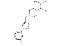 1-(1-{[1-(3-fluorophenyl)-1H-pyrazol-4-yl]methyl}-4-piperidinyl)-N,N-dimethylethanamine
