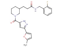 N-(2-fluorobenzyl)-3-(1-{[3-(5-methyl-2-furyl)-1H-pyrazol-5-yl]carbonyl}-3-piperidinyl)propanamide