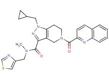 1-(cyclopropylmethyl)-N-methyl-5-(2-quinolinylcarbonyl)-N-(1,3-thiazol-4-ylmethyl)-4,5,6,7-tetrahydro-1H-pyrazolo[4,3-c]pyridine-3-carboxamide
