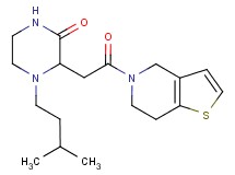 3-[2-(6,7-dihydrothieno[3,2-c]pyridin-5(4H)-yl)-2-oxoethyl]-4-(3-methylbutyl)-2-piperazinone