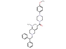 (3S*,4R*)-1-(2,2-diphenylethyl)-3-{3-[4-(4-methoxyphenyl)-1-piperazinyl]-3-oxopropyl}-N,N-dimethyl-4-piperidinamine