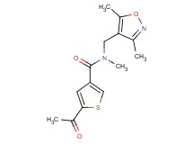 5-acetyl-N-[(3,5-dimethylisoxazol-4-yl)methyl]-N-methylthiophene-3-carboxamide