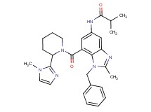 N-(1-benzyl-2-methyl-7-{[2-(1-methyl-1H-imidazol-2-yl)-1-piperidinyl]carbonyl}-1H-benzimidazol-5-yl)-2-methylpropanamide