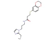 3-(2,3-dihydro-1,4-benzodioxin-6-ylthio)-N-[3-(2-ethyl-1H-imidazol-1-yl)propyl]propanamide