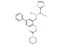 N-methyl-N-({4-[2-oxo-2-(1-piperidinyl)ethoxy]-3-biphenylyl}methyl)-1-(1,3-thiazol-2-yl)ethanamine