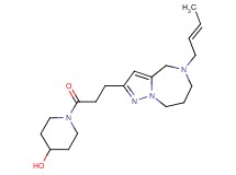 1-(3-{5-[(2E)-2-buten-1-yl]-5,6,7,8-tetrahydro-4H-pyrazolo[1,5-a][1,4]diazepin-2-yl}propanoyl)-4-piperidinol