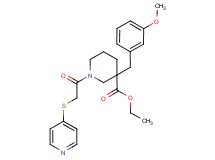 ethyl 3-(3-methoxybenzyl)-1-[(4-pyridinylthio)acetyl]-3-piperidinecarboxylate