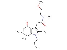 N-(2-methoxyethyl)-N-methyl-2-(2,6,6-trimethyl-4-oxo-1-propyl-4,5,6,7-tetrahydro-1H-indol-3-yl)acetamide