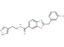 2-(3-chlorobenzyl)-N-[2-(1H-pyrazol-4-yl)ethyl]-1,3-benzoxazole-6-carboxamide