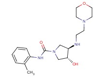 (3R*,4R*)-3-hydroxy-N-(2-methylphenyl)-4-{[2-(4-morpholinyl)ethyl]amino}-1-pyrrolidinecarboxamide