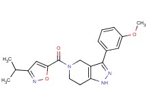 5-[(3-isopropyl-5-isoxazolyl)carbonyl]-3-(3-methoxyphenyl)-4,5,6,7-tetrahydro-1H-pyrazolo[4,3-c]pyridine
