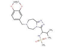 N-{1-[7-(3,4-dimethoxybenzyl)-6,7,8,9-tetrahydro-5H-[1,2,4]triazolo[4,3-d][1,4]diazepin-3-yl]-2-methylpropyl}methanesulfonamide