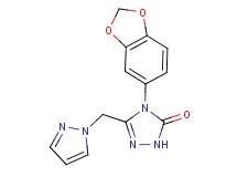 4-(1,3-benzodioxol-5-yl)-5-(1H-pyrazol-1-ylmethyl)-2,4-dihydro-3H-1,2,4-triazol-3-one