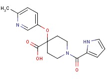 4-[(6-methylpyridin-3-yl)oxy]-1-(1H-pyrrol-2-ylcarbonyl)piperidine-4-carboxylic acid