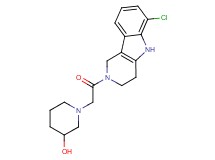 1-[2-(6-chloro-1,3,4,5-tetrahydro-2H-pyrido[4,3-b]indol-2-yl)-2-oxoethyl]-3-piperidinol