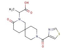 2-[3-oxo-9-(1,3-thiazol-4-ylcarbonyl)-2,9-diazaspiro[5.5]undec-2-yl]propanoic acid