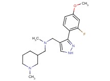 1-[3-(2-fluoro-4-methoxyphenyl)-1H-pyrazol-4-yl]-N-methyl-N-[(1-methyl-3-piperidinyl)methyl]methanamine
