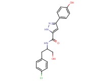 N-[1-(4-chlorobenzyl)-2-hydroxyethyl]-3-(4-hydroxyphenyl)-1H-pyrazole-5-carboxamide