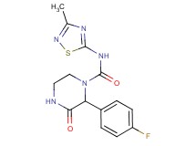 2-(4-fluorophenyl)-N-(3-methyl-1,2,4-thiadiazol-5-yl)-3-oxopiperazine-1-carboxamide