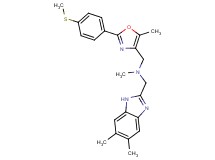 1-(5,6-dimethyl-1H-benzimidazol-2-yl)-N-methyl-N-({5-methyl-2-[4-(methylthio)phenyl]-1,3-oxazol-4-yl}methyl)methanamine