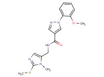 1-(2-methoxyphenyl)-N-{[1-methyl-2-(methylthio)-1H-imidazol-5-yl]methyl}-1H-pyrazole-4-carboxamide