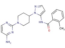N-{1-[1-(4-aminopyrimidin-2-yl)piperidin-4-yl]-1H-pyrazol-5-yl}-2-methylbenzamide