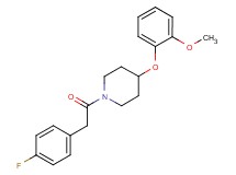 1-[(4-fluorophenyl)acetyl]-4-(2-methoxyphenoxy)piperidine