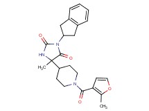 3-(2,3-dihydro-1H-inden-2-yl)-5-methyl-5-[1-(2-methyl-3-furoyl)-4-piperidinyl]-2,4-imidazolidinedione