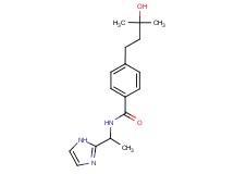4-(3-hydroxy-3-methylbutyl)-N-[1-(1H-imidazol-2-yl)ethyl]benzamide