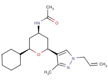 N-[(2S*,4R*,6R*)-2-(1-allyl-3-methyl-1H-pyrazol-4-yl)-6-cyclohexyltetrahydro-2H-pyran-4-yl]acetamide