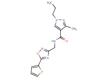 3-methyl-1-propyl-N-{[5-(2-thienyl)-1,2,4-oxadiazol-3-yl]methyl}-1H-pyrazole-4-carboxamide