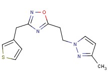 5-[2-(3-methyl-1H-pyrazol-1-yl)ethyl]-3-(3-thienylmethyl)-1,2,4-oxadiazole