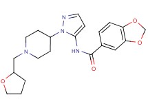 N-{1-[1-(tetrahydro-2-furanylmethyl)-4-piperidinyl]-1H-pyrazol-5-yl}-1,3-benzodioxole-5-carboxamide hydrochloride