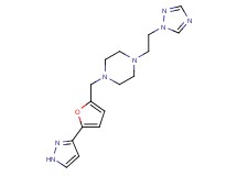 1-{[5-(1H-pyrazol-3-yl)-2-furyl]methyl}-4-[2-(1H-1,2,4-triazol-1-yl)ethyl]piperazine