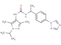 N-(1-isopropyl-3,5-dimethyl-1H-pyrazol-4-yl)-N'-{1-[4-(1H-1,2,4-triazol-1-yl)phenyl]ethyl}urea