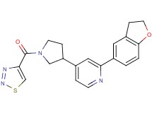 2-(2,3-dihydro-1-benzofuran-5-yl)-4-[1-(1,2,3-thiadiazol-4-ylcarbonyl)pyrrolidin-3-yl]pyridine