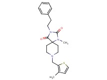 1-methyl-8-[(3-methyl-2-thienyl)methyl]-3-(2-phenylethyl)-1,3,8-triazaspiro[4.5]decane-2,4-dione